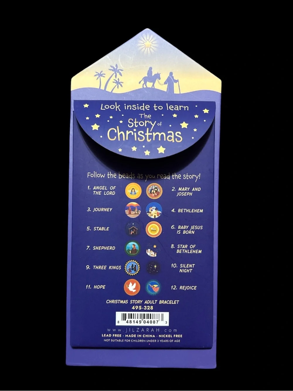 Adult Nativity Clay Bracelet & Christmas Story Book